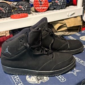 Jordan Black High-Top Sneakers with Gray Accents